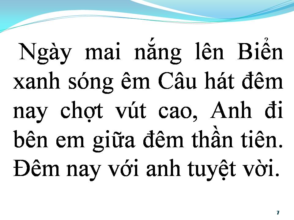 Lời bài hát BÀI CA ĐÊM