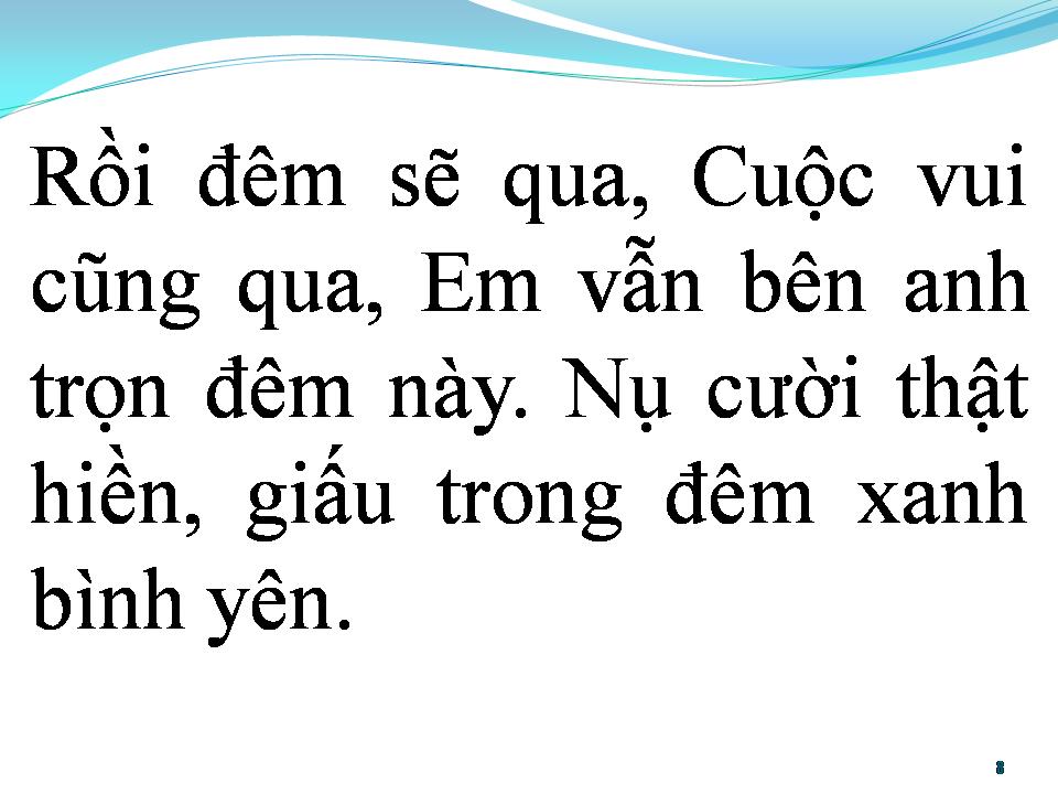 Lời bài hát BÀI CA ĐÊM