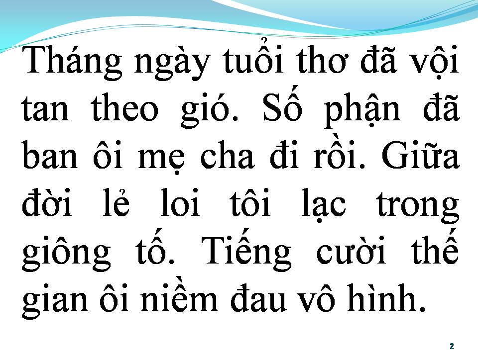 Lời bài hát BÀI CA GIÓ