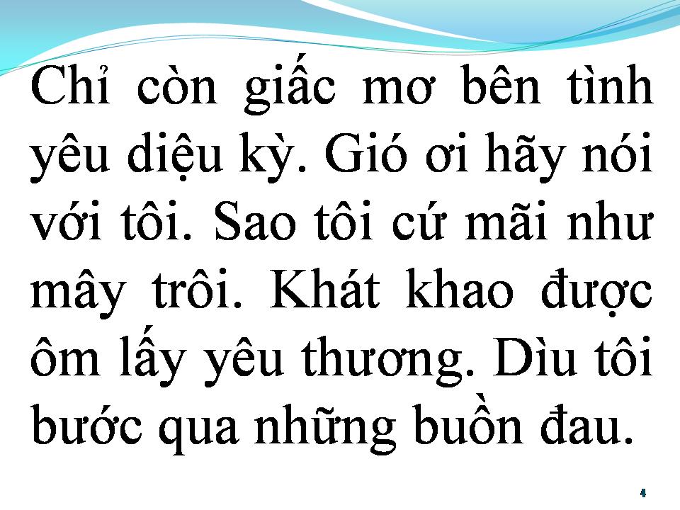 Lời bài hát BÀI CA GIÓ