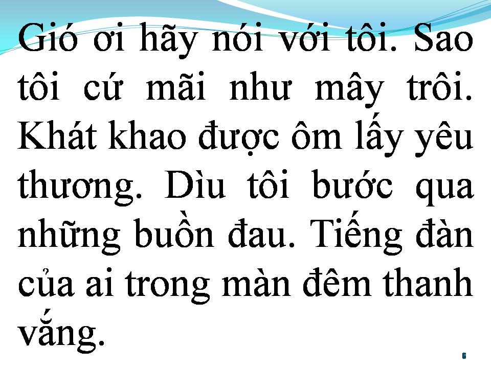 Lời bài hát BÀI CA GIÓ