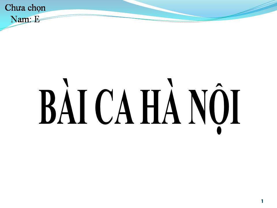 Lời bài hát BÀI CA HÀ NỘI