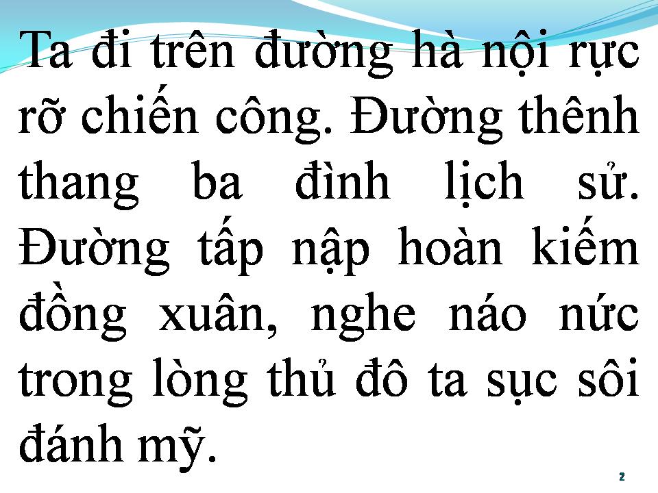 Lời bài hát BÀI CA HÀ NỘI