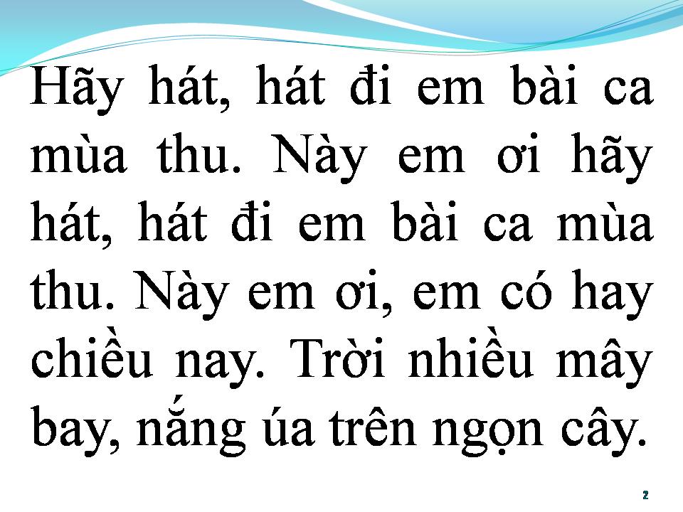 Lời bài hát BÀI CA MÙA THU
