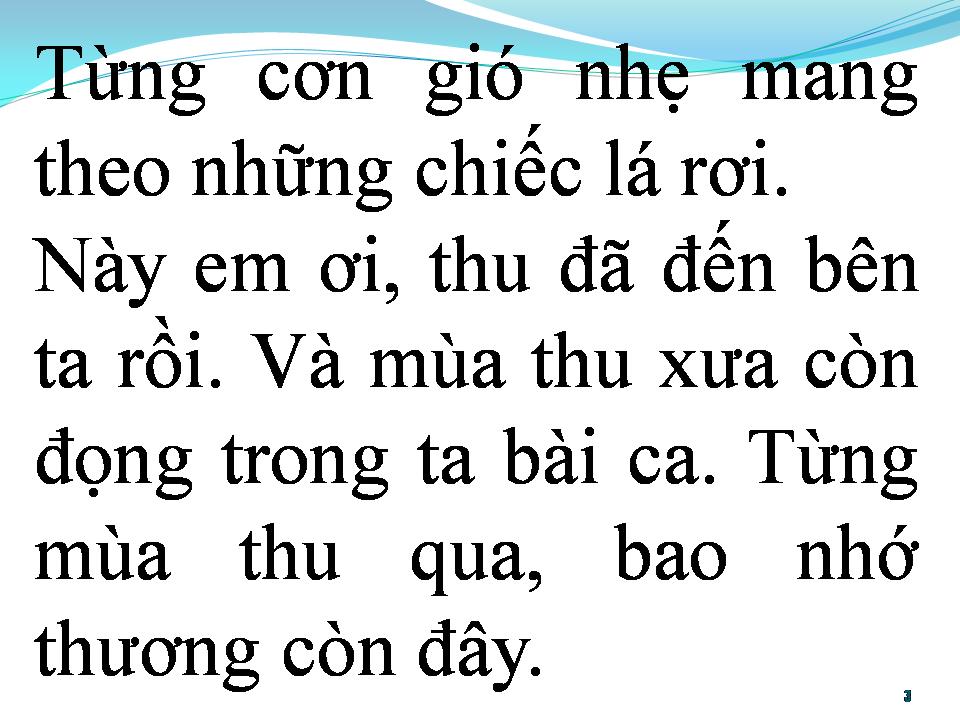 Lời bài hát BÀI CA MÙA THU
