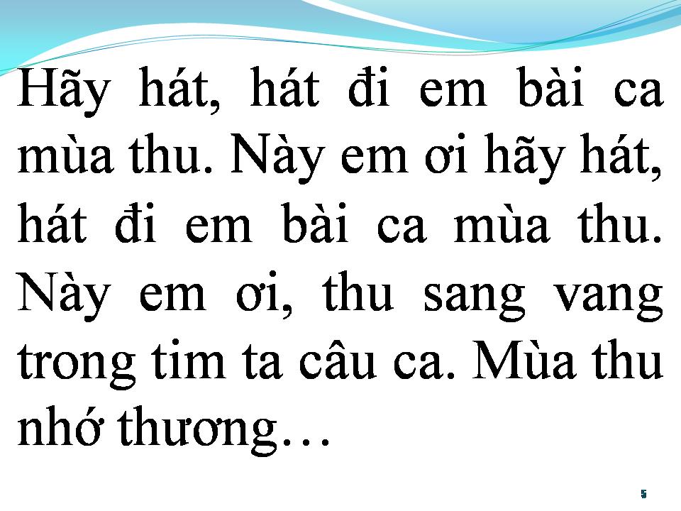 Lời bài hát BÀI CA MÙA THU