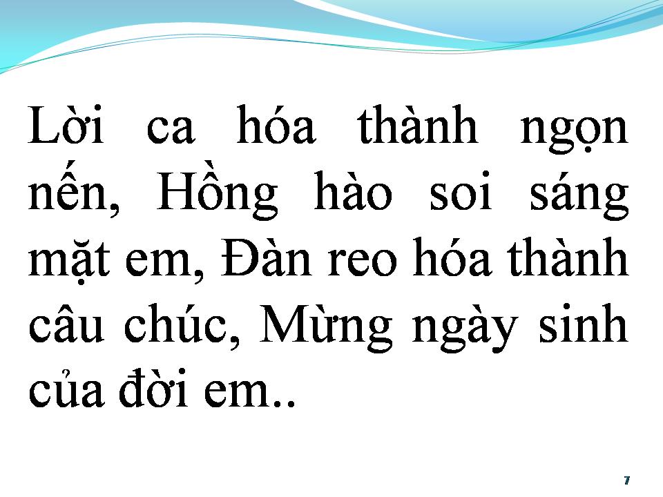 Lời bài hát BÀI CA MỪNG SINH NHẬT