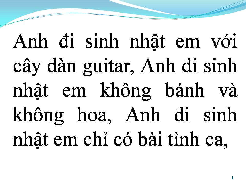 Lời bài hát BÀI CA MỪNG SINH NHẬT