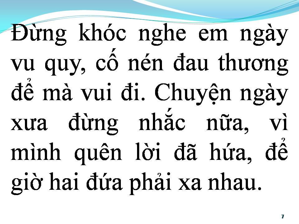 Lời bài hát BÀI CA NGÀY VU QUY
