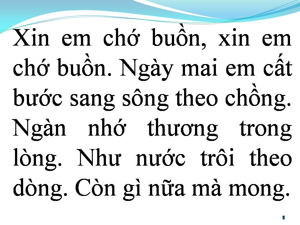Lời bài hát BÀI CA NGÀY VU QUY