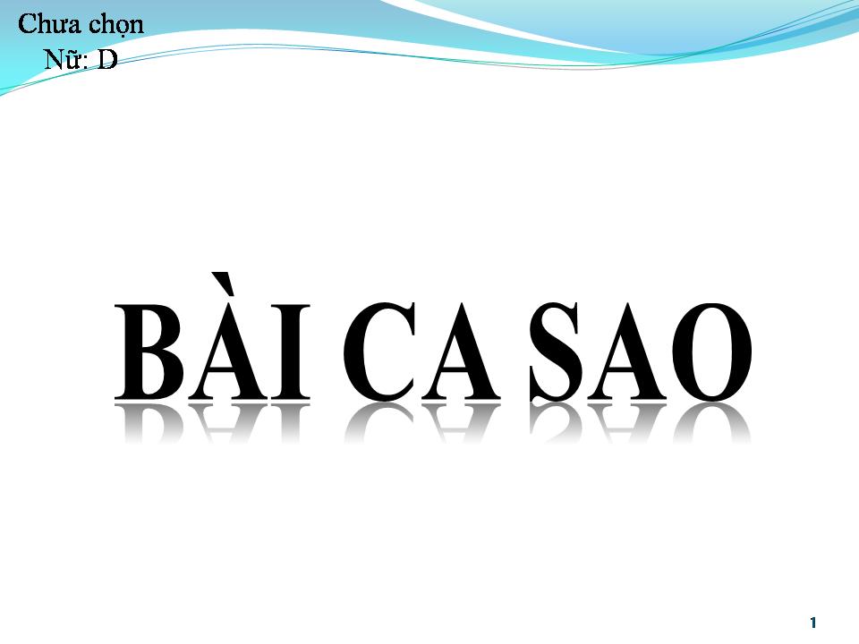 Lời bài hát BÀI CA SAO