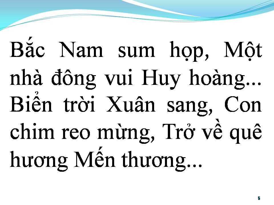Lời bài hát BÀI CA THỐNG NHẤT