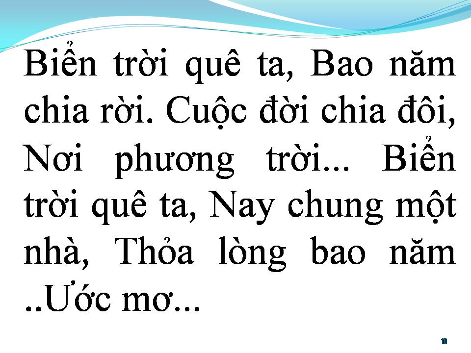 Lời bài hát BÀI CA THỐNG NHẤT