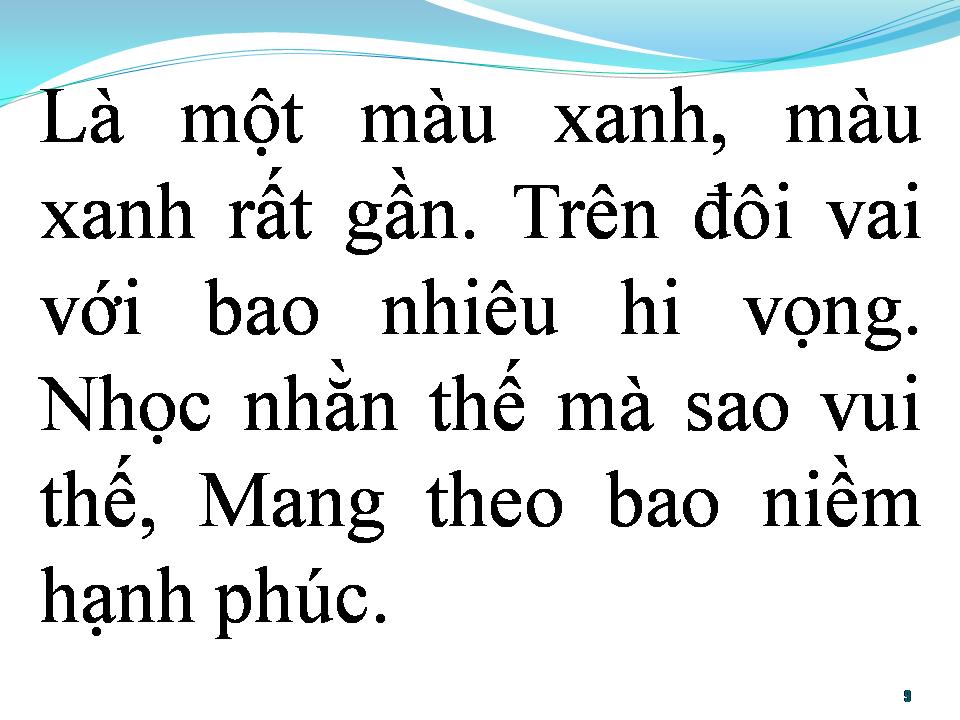 Lời bài hát BÀI CA TÌNH NGUYỆN XANH