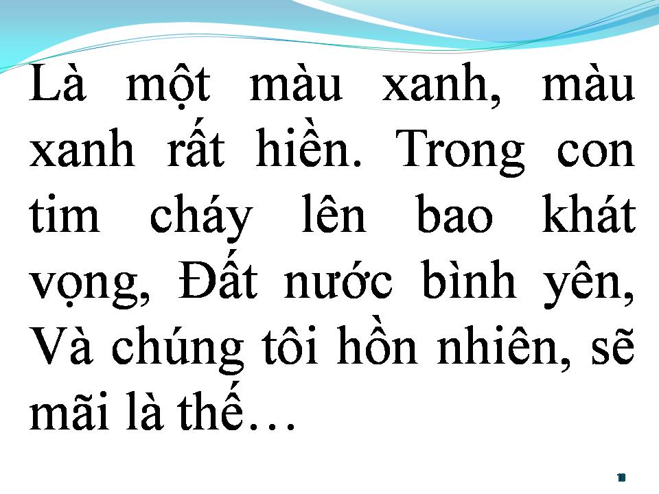 Lời bài hát BÀI CA TÌNH NGUYỆN XANH