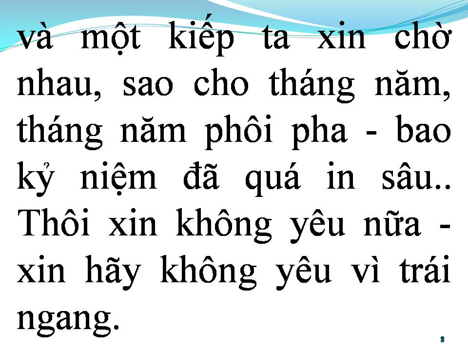 Lời bài hát BÀI CA TÌNH NHỚ