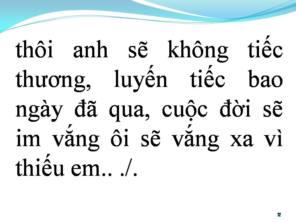 Lời bài hát BÀI CA TÌNH NHỚ