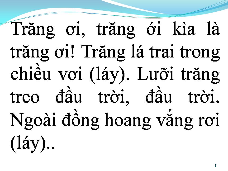 Lời bài hát BÀI CA TRĂNG