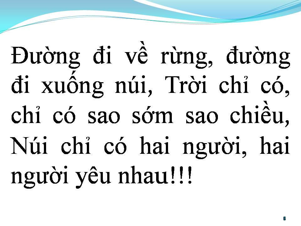 Lời bài hát BÀI CA TRÊN NÚI
