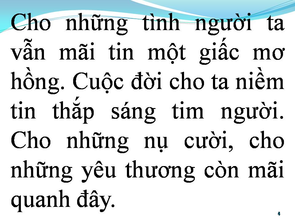Lời bài hát BÀI CA YÊU ĐỜI