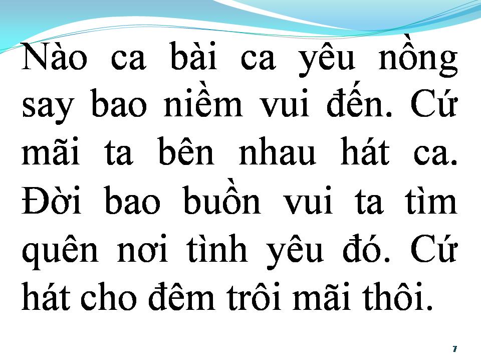 Lời bài hát BÀI CA YÊU ĐỜI