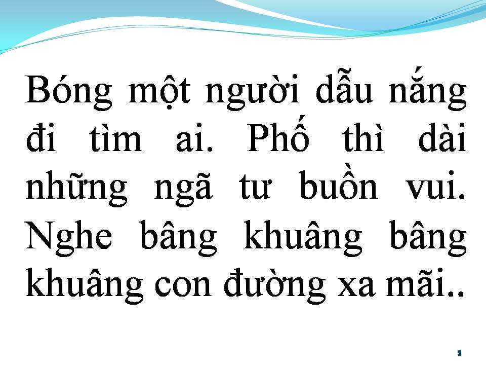 Lời bài hát BÀI HÁT BUỒN