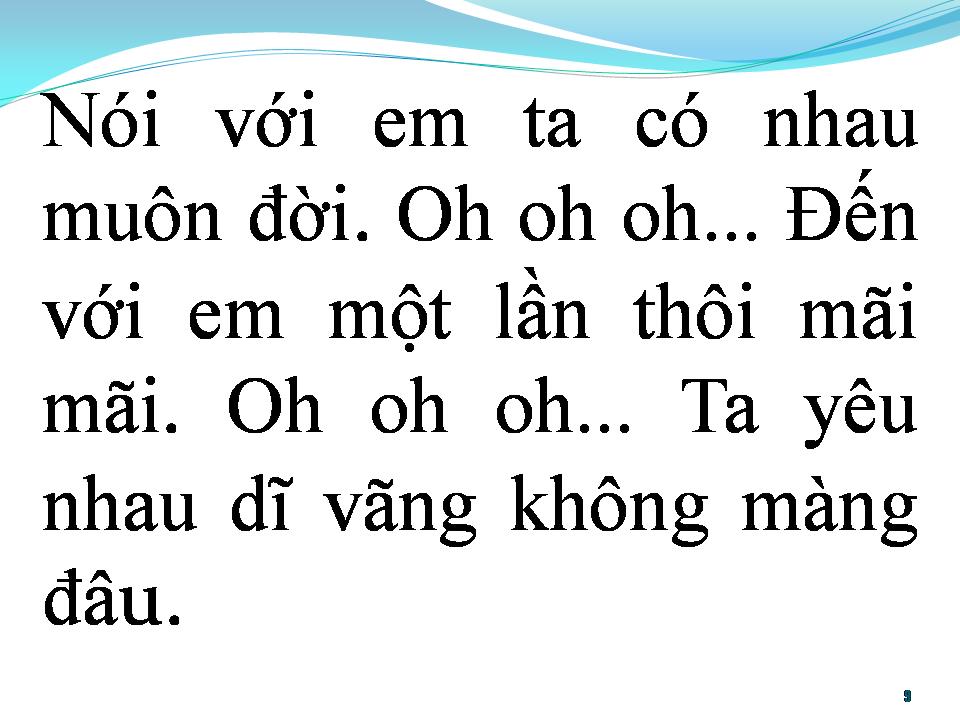 Lời bài hát BÀI HÁT CHO EM