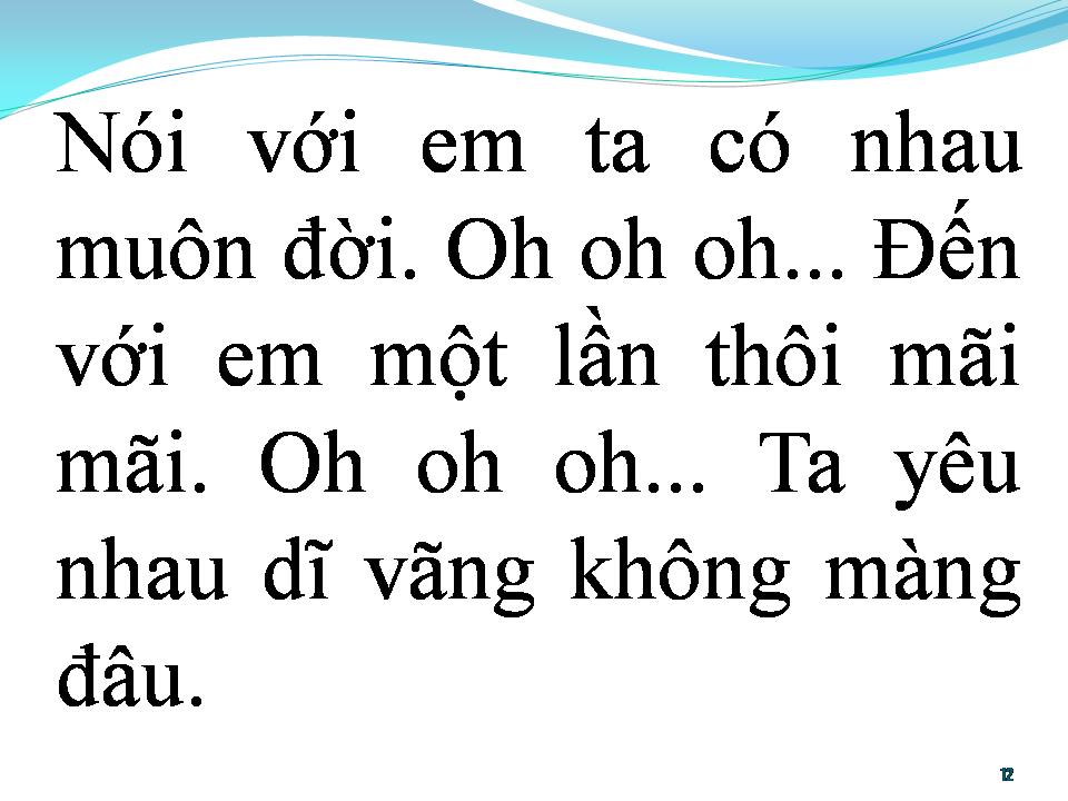 Lời bài hát BÀI HÁT CHO EM