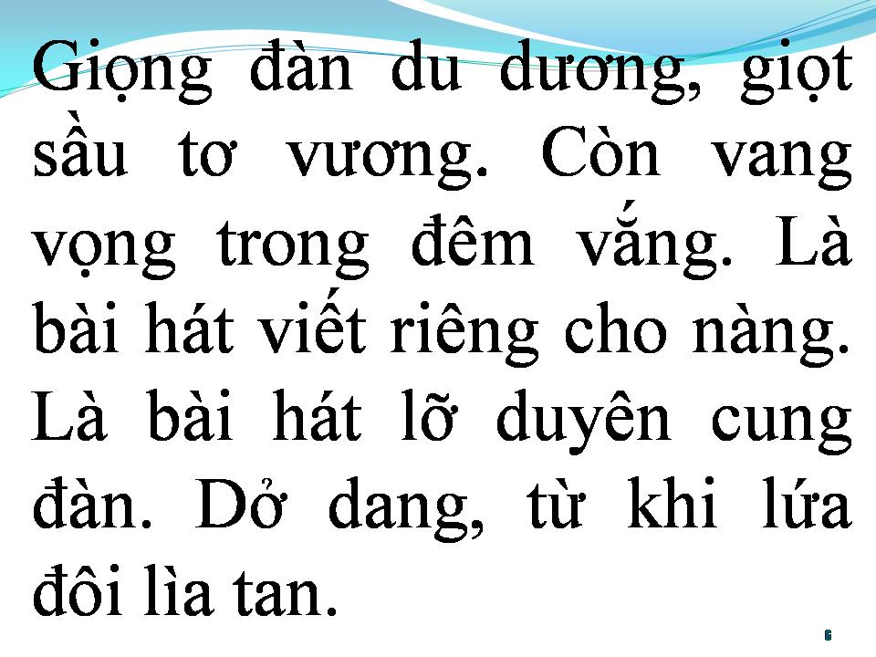 Lời bài hát BÀI HÁT CÔ ĐƠN