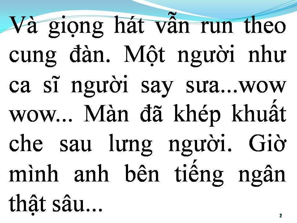 Lời bài hát BÀI HÁT CUỐI