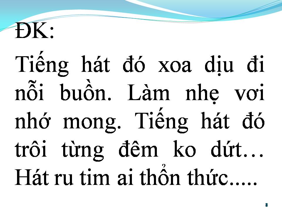 Lời bài hát BÀI HÁT CUỐI