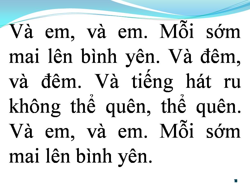 Lời bài hát BÀI HÁT RU MÙA ĐÔNG