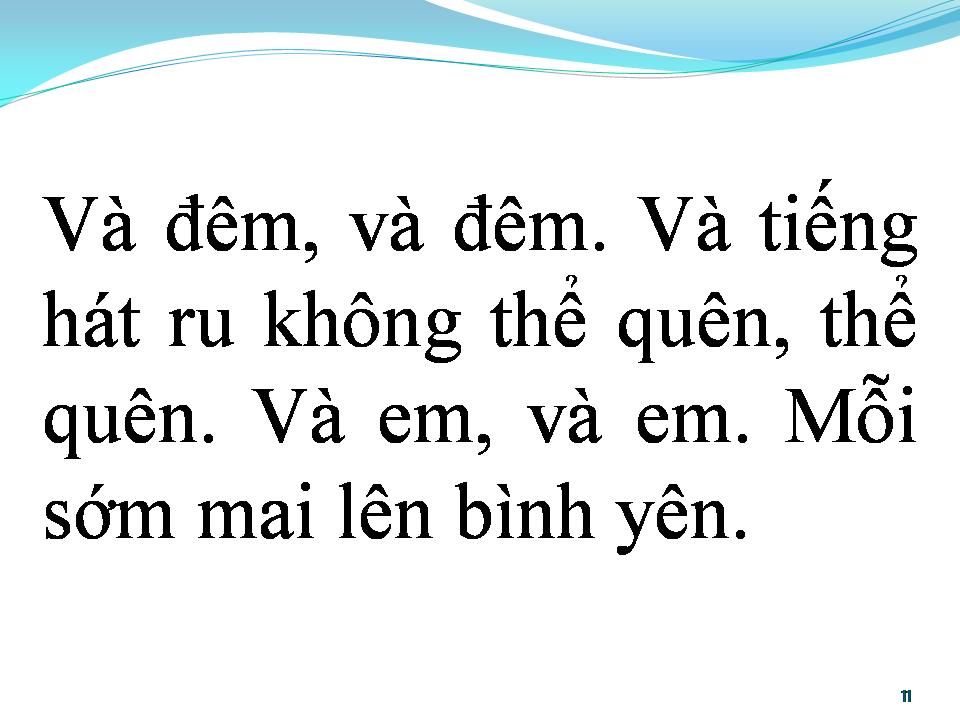 Lời bài hát BÀI HÁT RU MÙA ĐÔNG