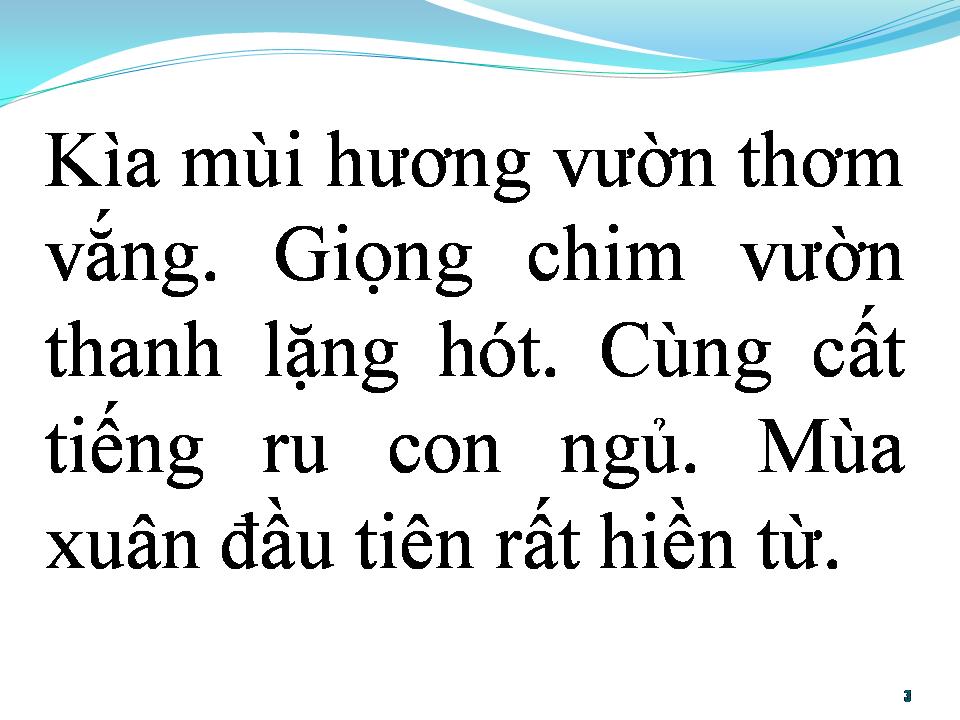 Lời bài hát BÀI HÁT RU MÙA XUÂN