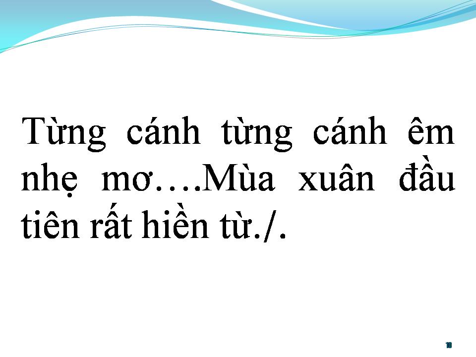 Lời bài hát BÀI HÁT RU MÙA XUÂN