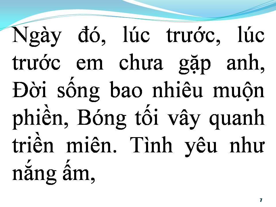 Lời bài hát BÀI HÁT TÌNH YÊU