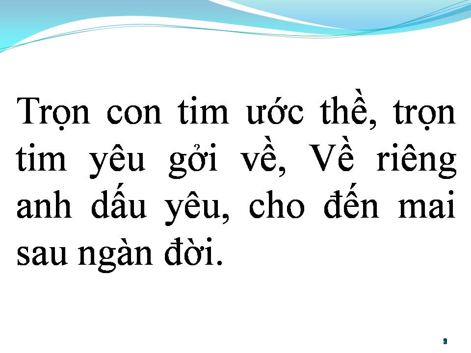 Lời bài hát BÀI HÁT TÌNH YÊU