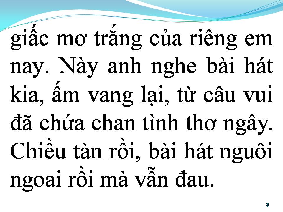 Lời bài hát BÀI HÁT XƯA