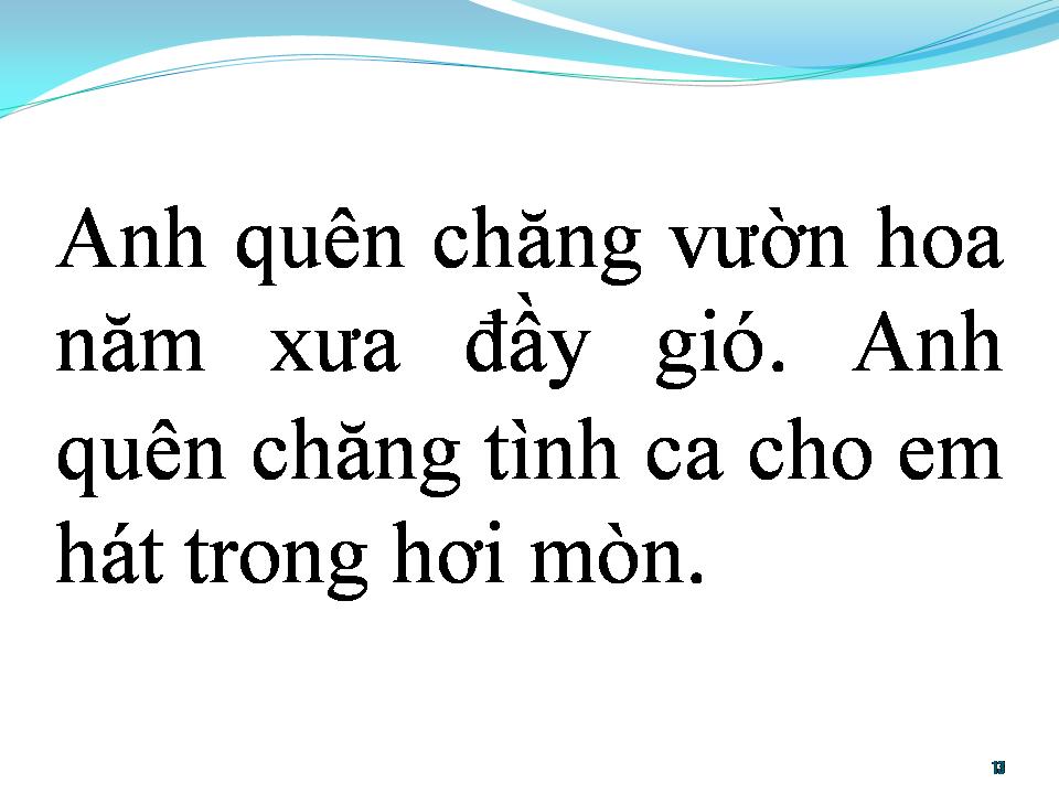 Lời bài hát BÀI HÁT XƯA