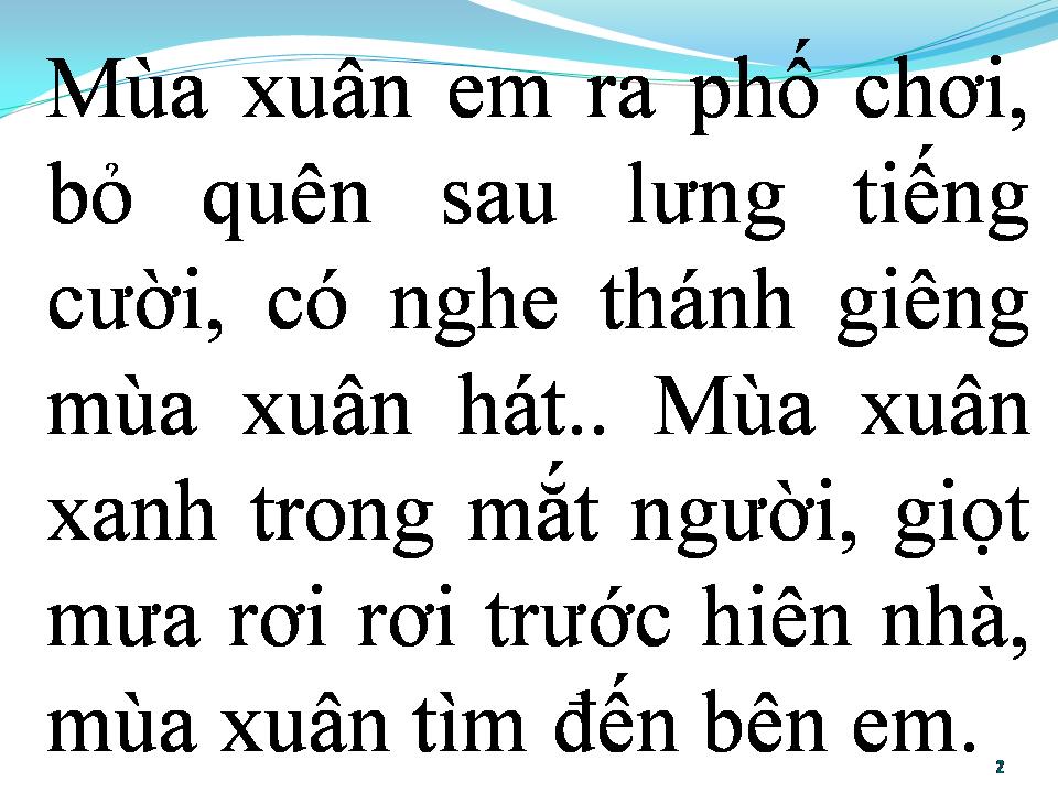Lời bài hát BÀI HÁT XUÂN CHO EM