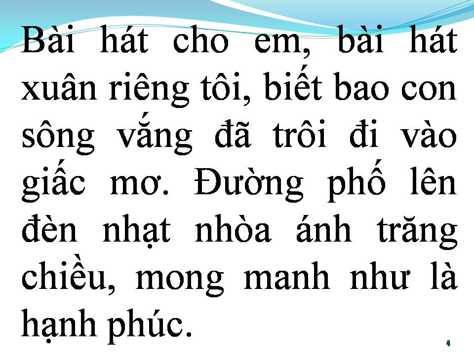 Lời bài hát BÀI HÁT XUÂN CHO EM