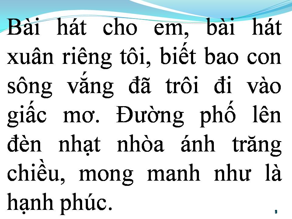 Lời bài hát BÀI HÁT XUÂN CHO EM