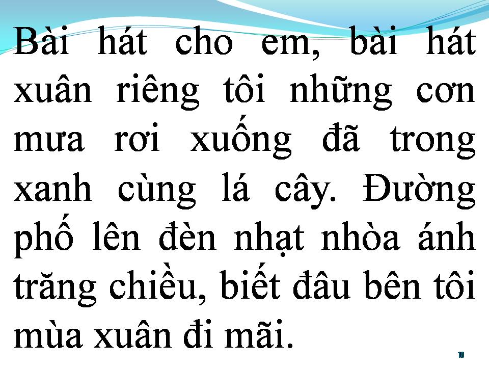 Lời bài hát BÀI HÁT XUÂN CHO EM