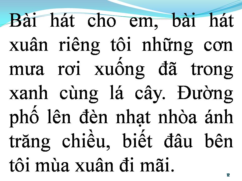 Lời bài hát BÀI HÁT XUÂN CHO EM