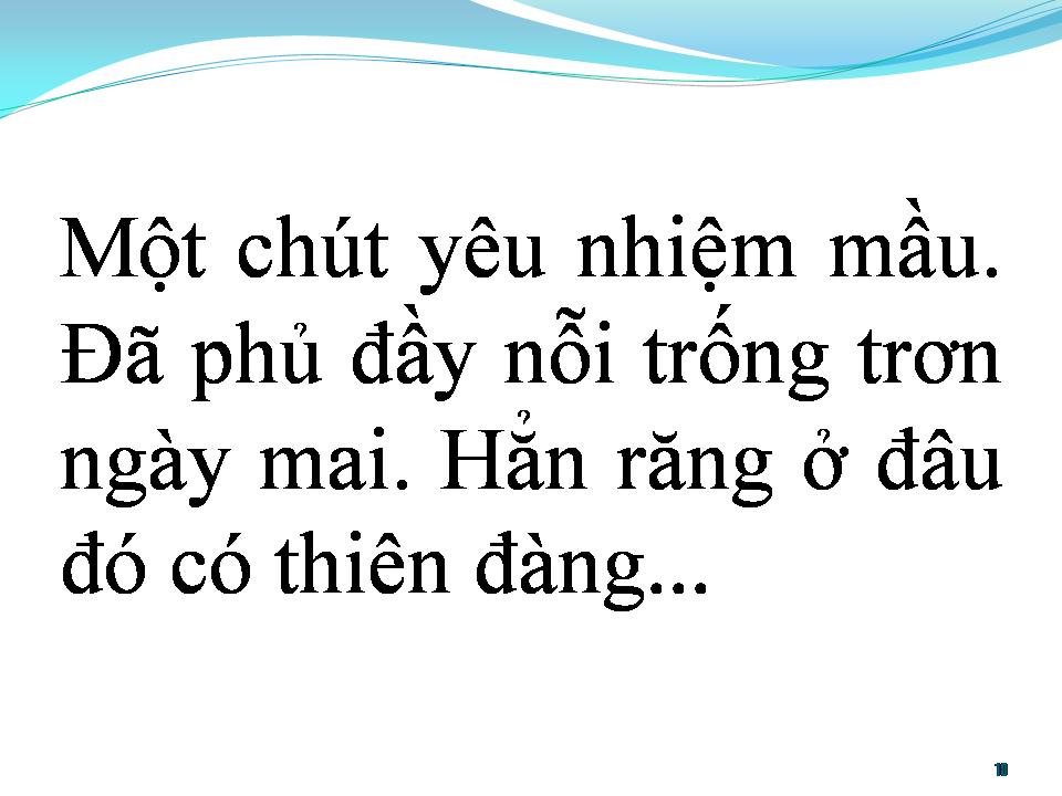 Lời bài hát BÀI KHÔNG TÊN SỐ 31