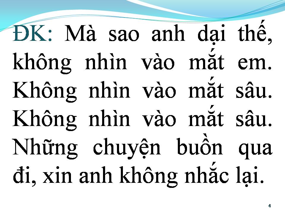 Lời bài hát BÀI KHÔNG TÊN SỐ 50