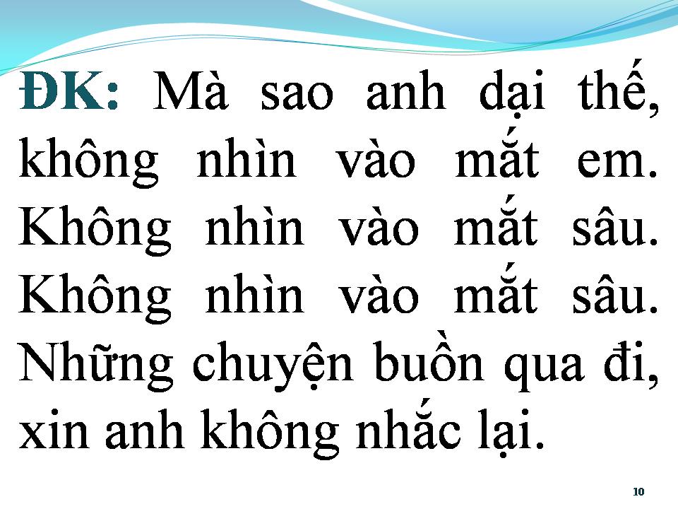 Lời bài hát BÀI KHÔNG TÊN SỐ 50