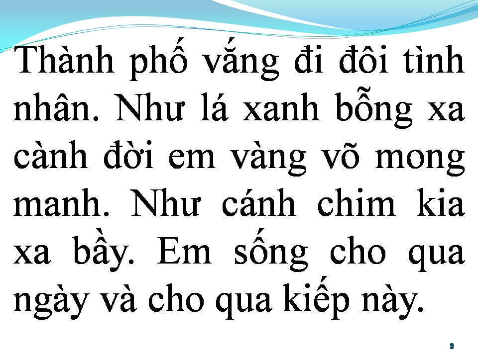 Lời bài hát BÀI TANGO DĨ VÃNG
