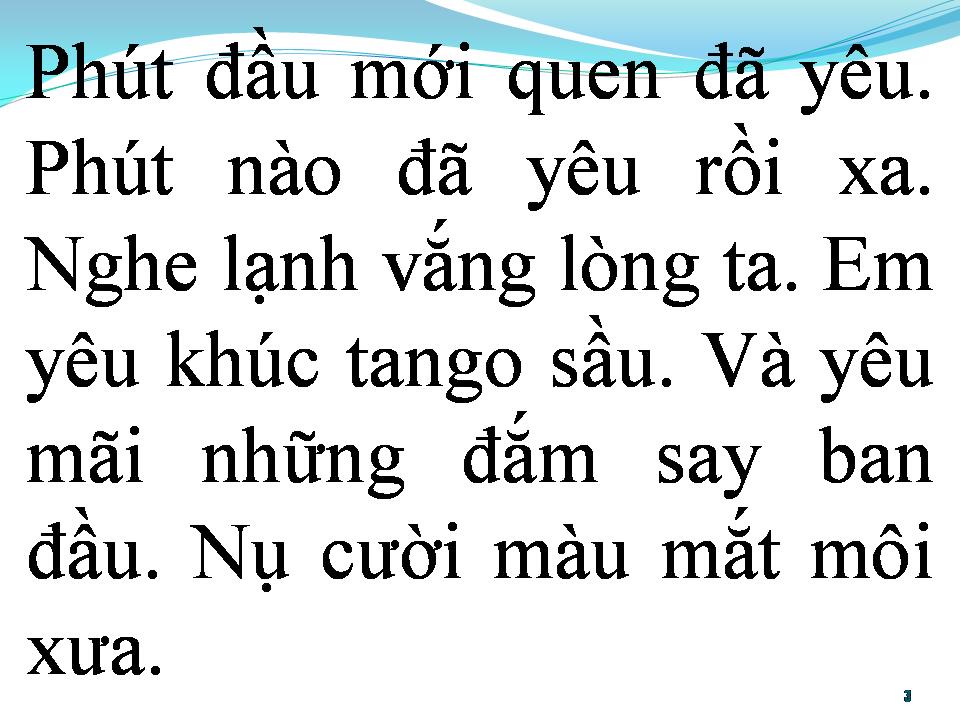 Lời bài hát BÀI TANGO MÀU XANH