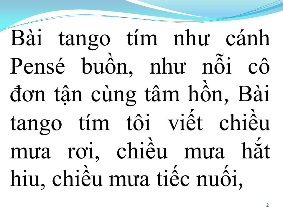 Lời bài hát BÀI TANGO TÍM